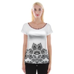 Im Fourth Dimension Black White Cap Sleeve Top by imanmulyana