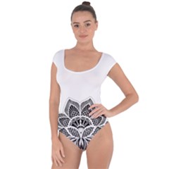 Im Fourth Dimension Black White Short Sleeve Leotard  by imanmulyana