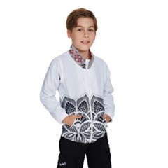 Im Fourth Dimension Black White Kids  Windbreaker