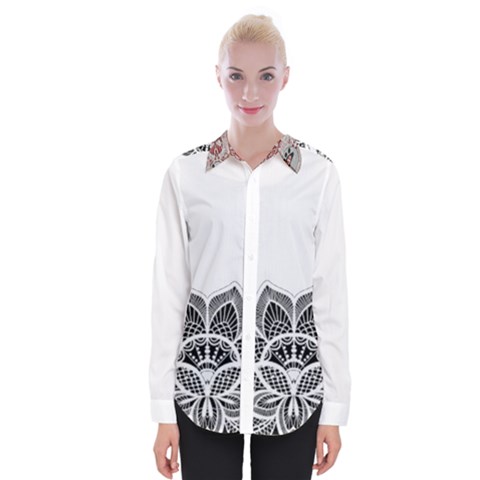 Im Fourth Dimension Black White Womens Long Sleeve Shirt by imanmulyana