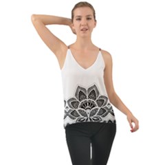 Im Fourth Dimension Black White Chiffon Cami