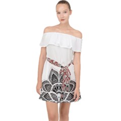 Im Fourth Dimension Black White Off Shoulder Chiffon Dress by imanmulyana