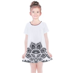 Im Fourth Dimension Black White Kids  Simple Cotton Dress