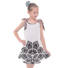 Im Fourth Dimension Black White Kids  Tie Up Tunic Dress by imanmulyana