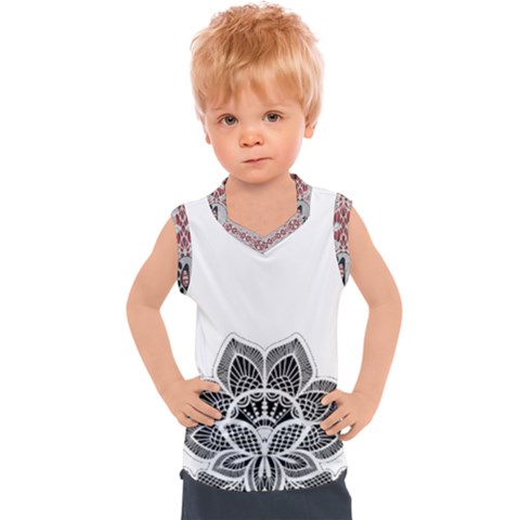 Im Fourth Dimension Black White Kids  Sport Tank Top by imanmulyana