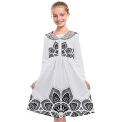 Im Fourth Dimension Black White Kids  Midi Sailor Dress