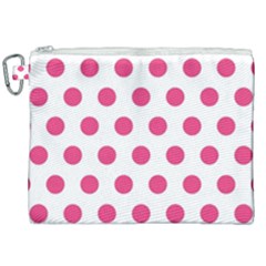 Polka-dots Canvas Cosmetic Bag (xxl) by nate14shop