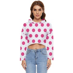 Polka-dots Women s Lightweight Cropped Hoodie by nate14shop