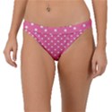 Polkadots-pink-white Band Bikini Bottom View1