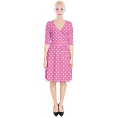 Polkadots-pink-white Wrap Up Cocktail Dress by nate14shop