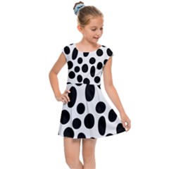 Random-circles-seamless-pattern Kids  Cap Sleeve Dress