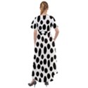 Random-circles-seamless-pattern Front Wrap High Low Dress View2