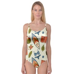 Seamless Pattern Camisole Leotard  by nate14shop