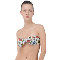 Seamless Pattern Classic Bandeau Bikini Top  by nate14shop