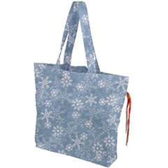 Snow-frozen Drawstring Tote Bag by nate14shop