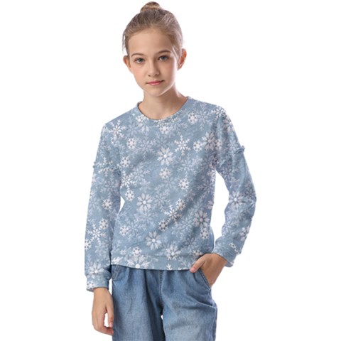 Snow-frozen Kids  Long Sleeve Tee With Frill  by nate14shop