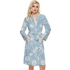 Snow-frozen Long Sleeve Velour Robe by nate14shop