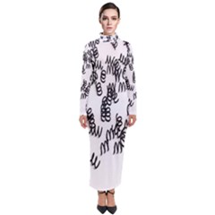 Spirals Turtleneck Maxi Dress