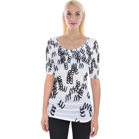 Spirals Wide Neckline Tee by nate14shop