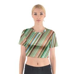 Stripe-colorful-cloth Cotton Crop Top by nate14shop