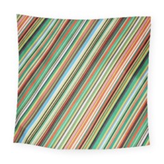 Stripe-colorful-cloth Square Tapestry (large) by nate14shop