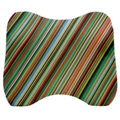 Stripe-colorful-cloth Velour Head Support Cushion