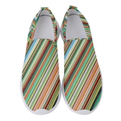 Stripe-colorful-cloth Women s Slip On Sneakers