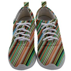 Stripe-colorful-cloth Mens Athletic Shoes by nate14shop