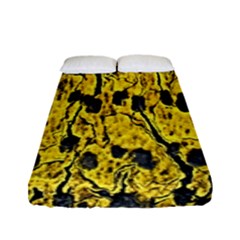 Yellow-abstrac Fitted Sheet (full/ Double Size) by nate14shop