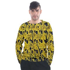 Yellow-abstrac Men s Long Sleeve Raglan Tee