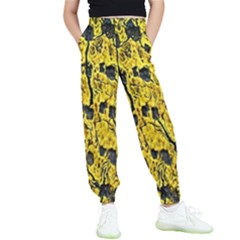 Yellow-abstrac Kids  Elastic Waist Pants by nate14shop