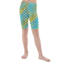 Abstract-polkadot 01 Kids  Mid Length Swim Shorts by nate14shop