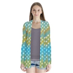 Abstract-polkadot 01 Drape Collar Cardigan by nate14shop