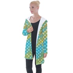 Abstract-polkadot 01 Longline Hooded Cardigan by nate14shop