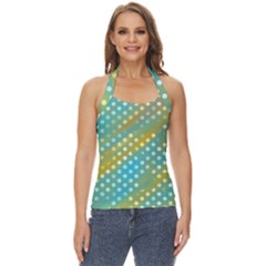 Abstract-polkadot 01 Basic Halter Top by nate14shop