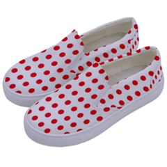 Abstract-polkadot 02 Kids  Canvas Slip Ons by nate14shop