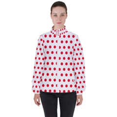 Abstract-polkadot 02 Women s High Neck Windbreaker by nate14shop