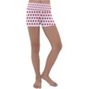 Abstract-polkadot 02 Kids  Lightweight Velour Yoga Shorts View1