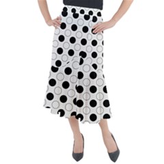 Abstract-polkadot 03 Midi Mermaid Skirt