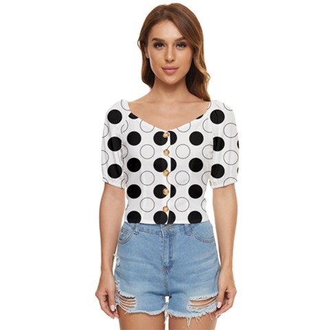 Abstract-polkadot 03 Button Up Blouse by nate14shop