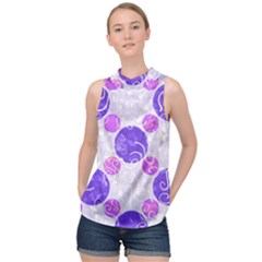 Art-polka High Neck Satin Top