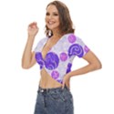 Art-polka Twist Front Crop Top View2