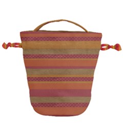 Background-lines Drawstring Bucket Bag by nate14shop