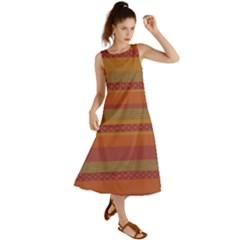 Background-lines Summer Maxi Dress