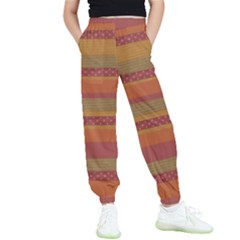 Background-lines Kids  Elastic Waist Pants by nate14shop