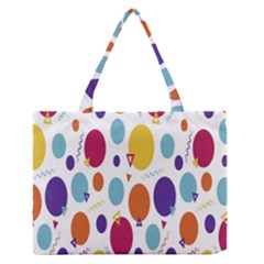 Background-polkadot 01 Zipper Medium Tote Bag by nate14shop