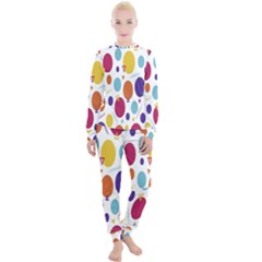 Background-polkadot 01 Women s Lounge Set