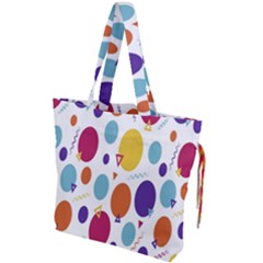 Background-polkadot 01 Drawstring Tote Bag by nate14shop