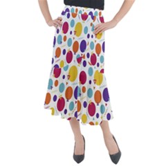 Background-polkadot 01 Midi Mermaid Skirt by nate14shop