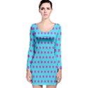 Background-polkadot 02 Long Sleeve Velvet Bodycon Dress View1